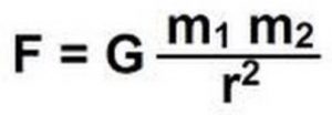 معادلة قانون الجذب العام لنيوتن
